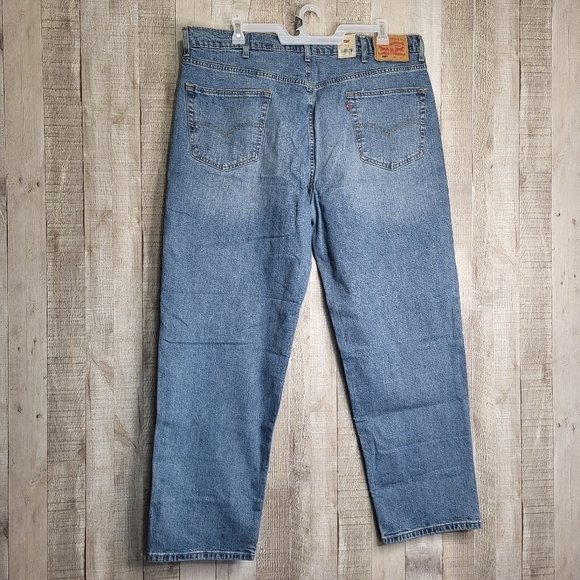 Men's Levi's 550 Relaxed-Fit Stretch Straight Blue Jeans 44x32 New Big & Tall - Picture 6 of 16